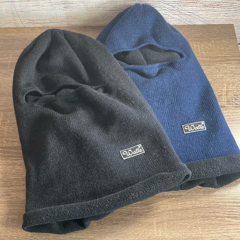Bundle of 2 Mens Walls Winter Mask Beanie Blue & Black EUC
